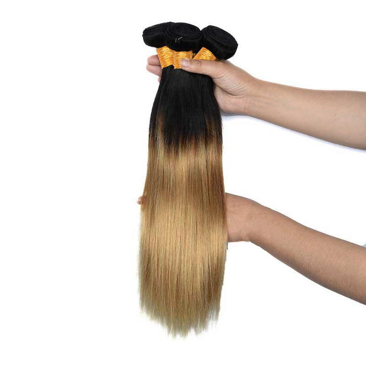 10 bundles honey blonde ombre human hair package