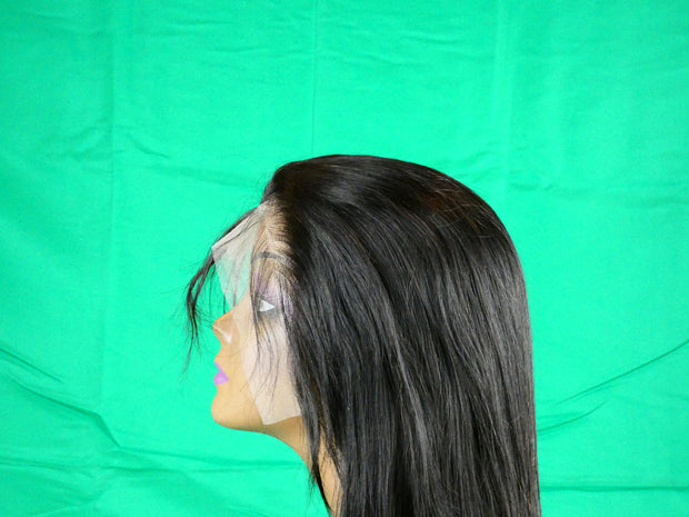 Straight 13x6 Virgin Human Hair Transparent Lace Front Wigs