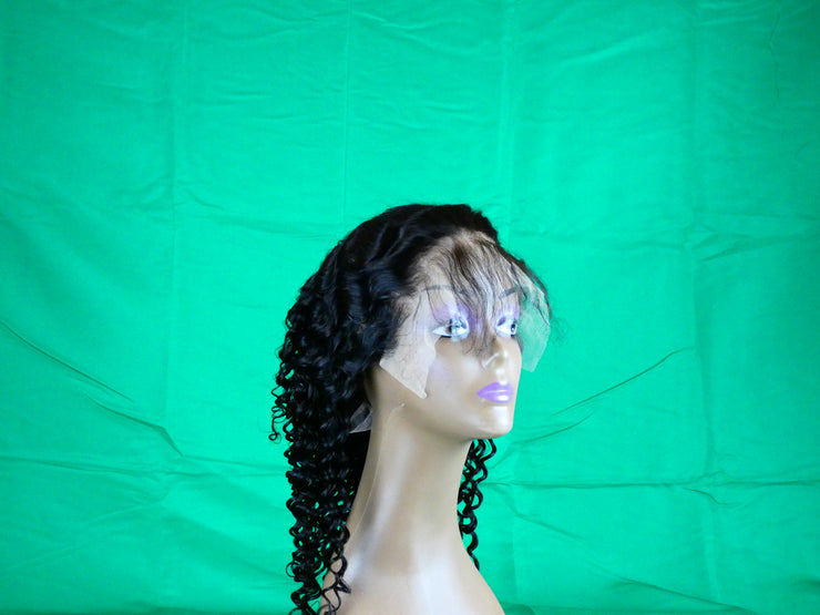 Deep Wave 13x6 Virgin Human Hair Transparent Lace Front  Wigs