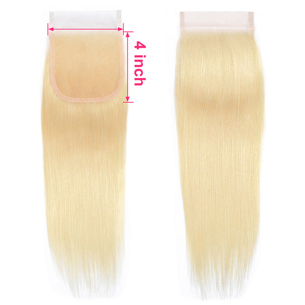 613 Blonde Straight Lace Closure